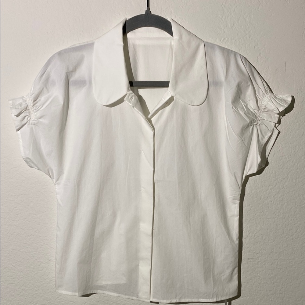 White Short Sleeve Women's Top